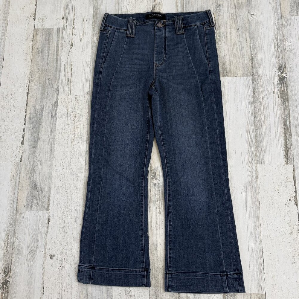 Liverpool Jeans Women's Size 6 Crop Trouser Jeans Medium Wash